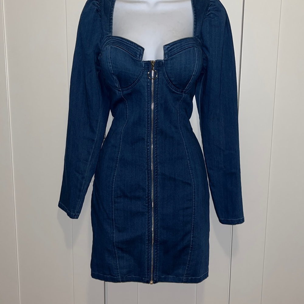 ❌SOLD❌ Denim zip up dress